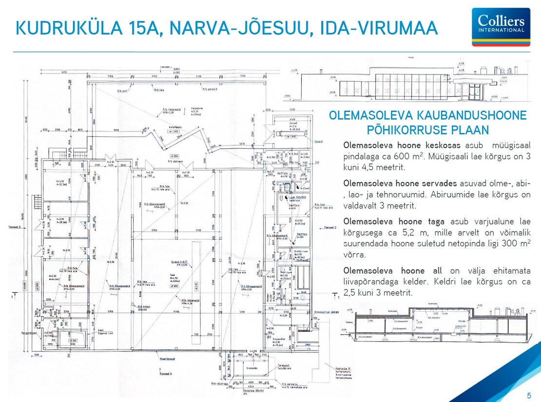 Kaubandus- ja laohoone 2592 m² ärimaal Narva-Jõesuus