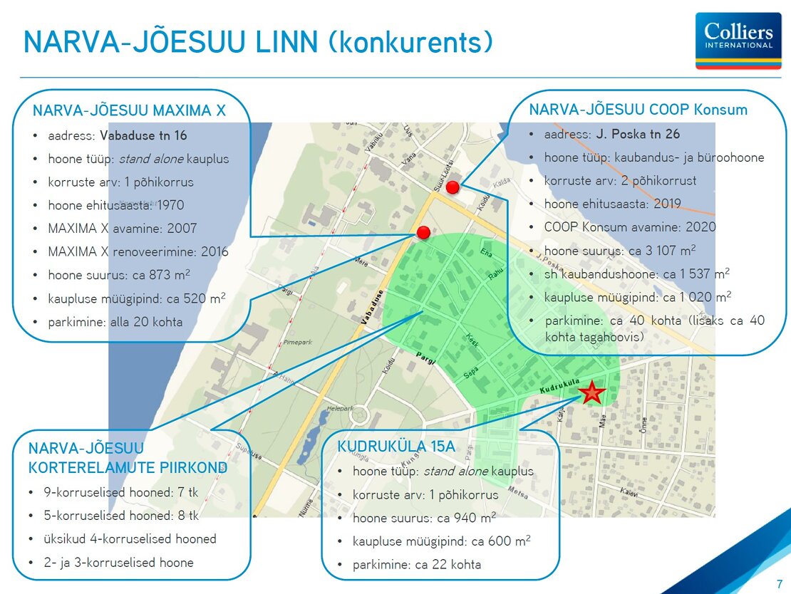 Kaubandus- ja laohoone 2592 m² ärimaal Narva-Jõesuus